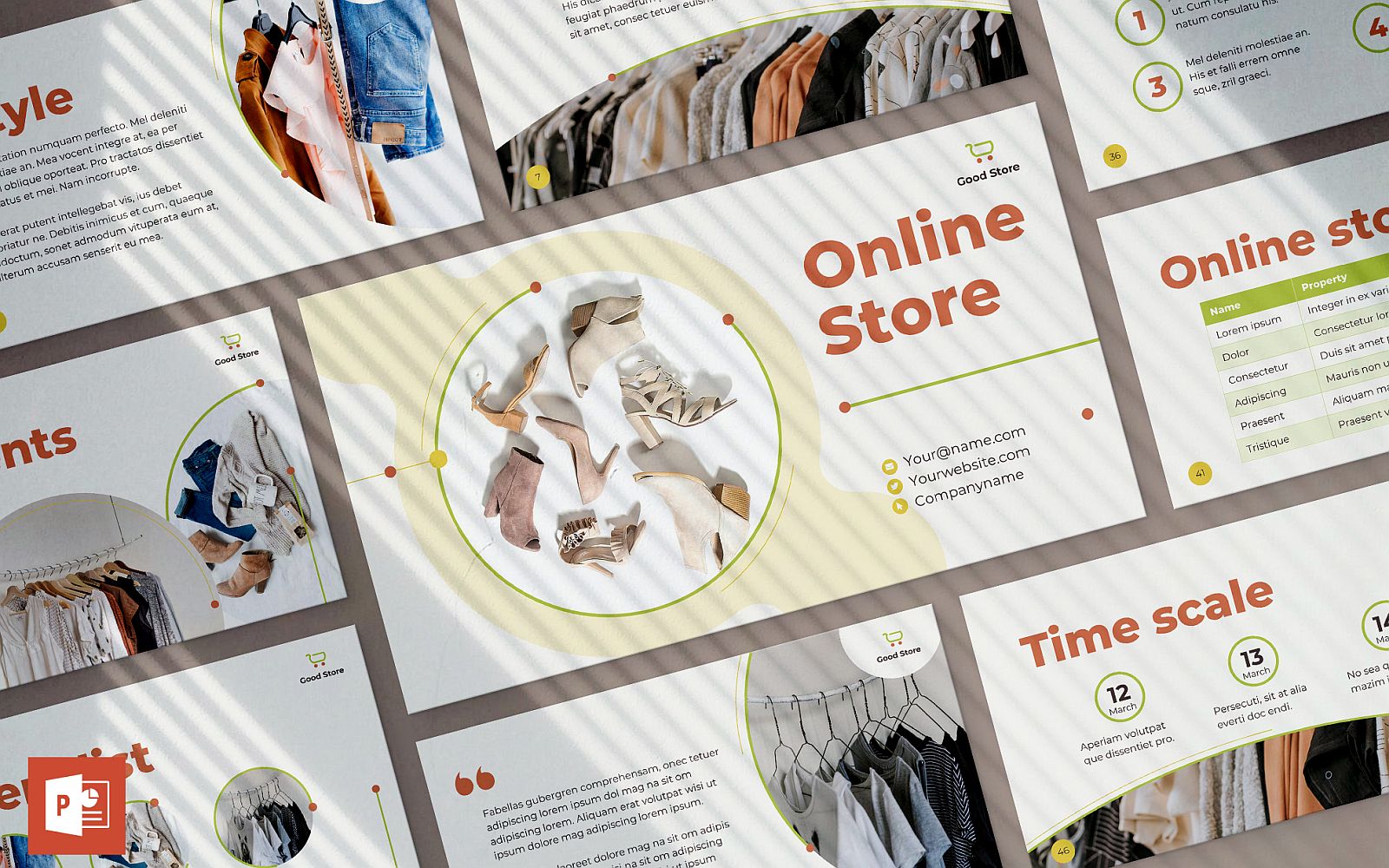 Online Store Presentation PowerPoint template