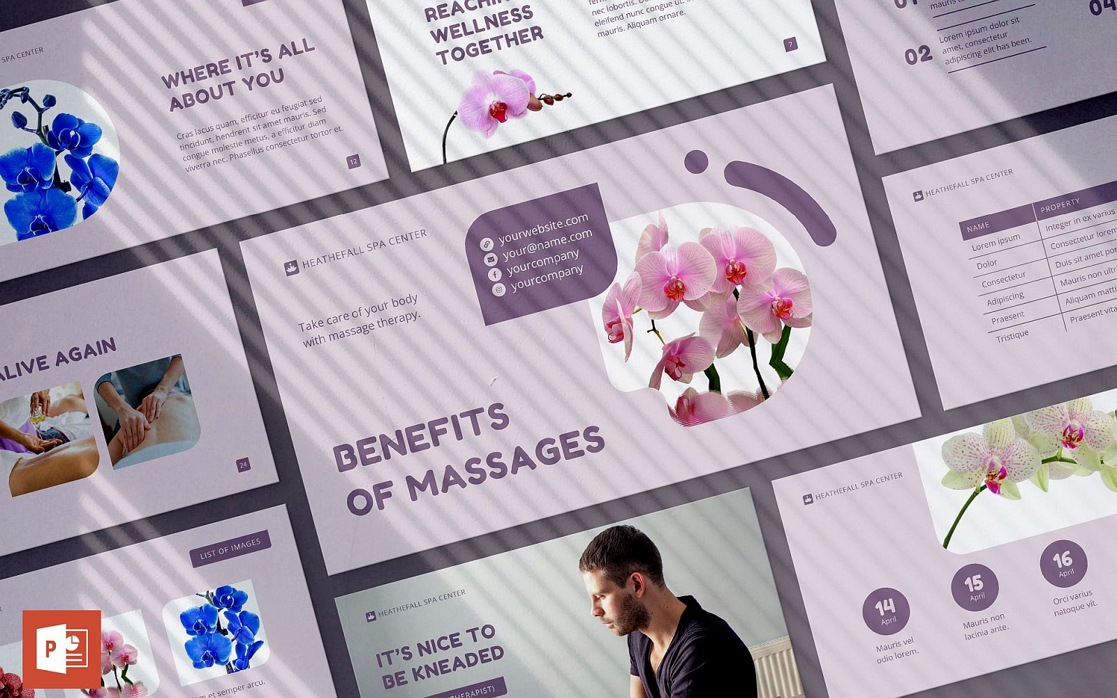 Massage Spa Salon Presentation PowerPoint template