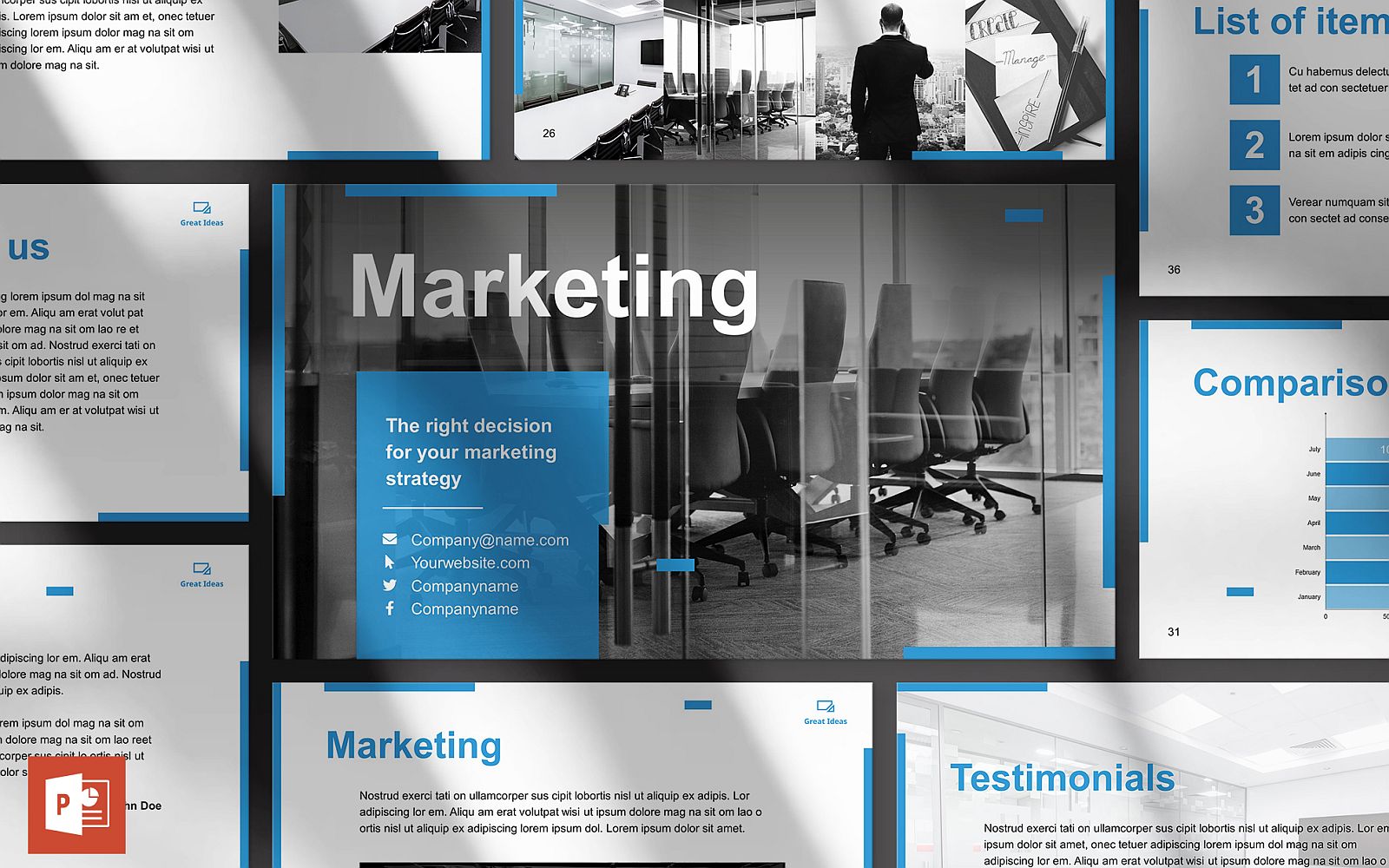 Marketing Company Presentation PowerPoint template