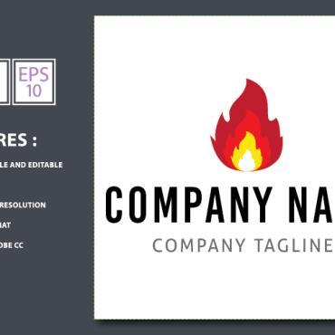 Flame Illustration Logo Templates 143303