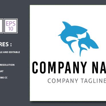 Fish Blue Logo Templates 143304