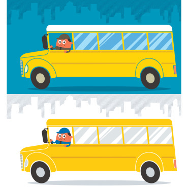 Bus Yellow Illustrations Templates 143563