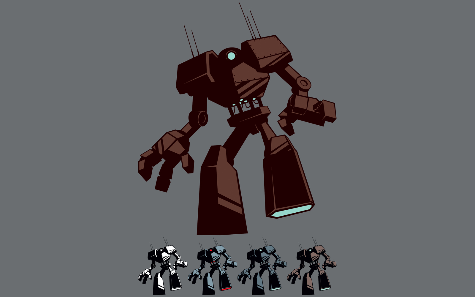 Giant Robot Isolated - Illustration