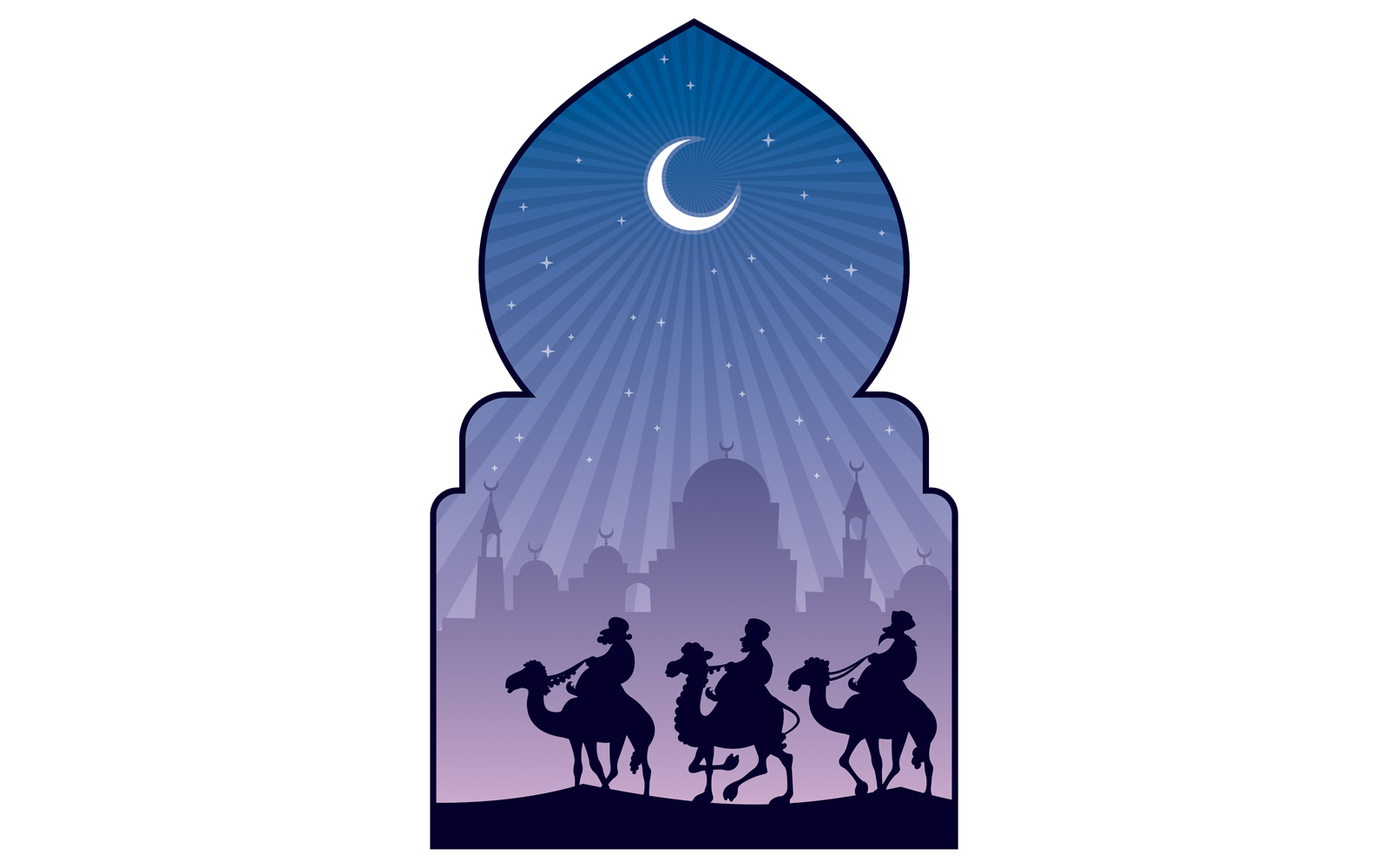 Hajj Islamic Pilgrimage - Illustration