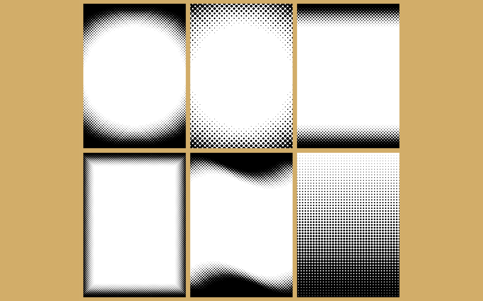 Halftone Frames - Illustration