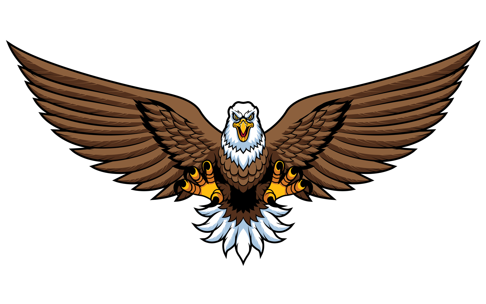 Bald Eagle Attack Mascot - Illustration