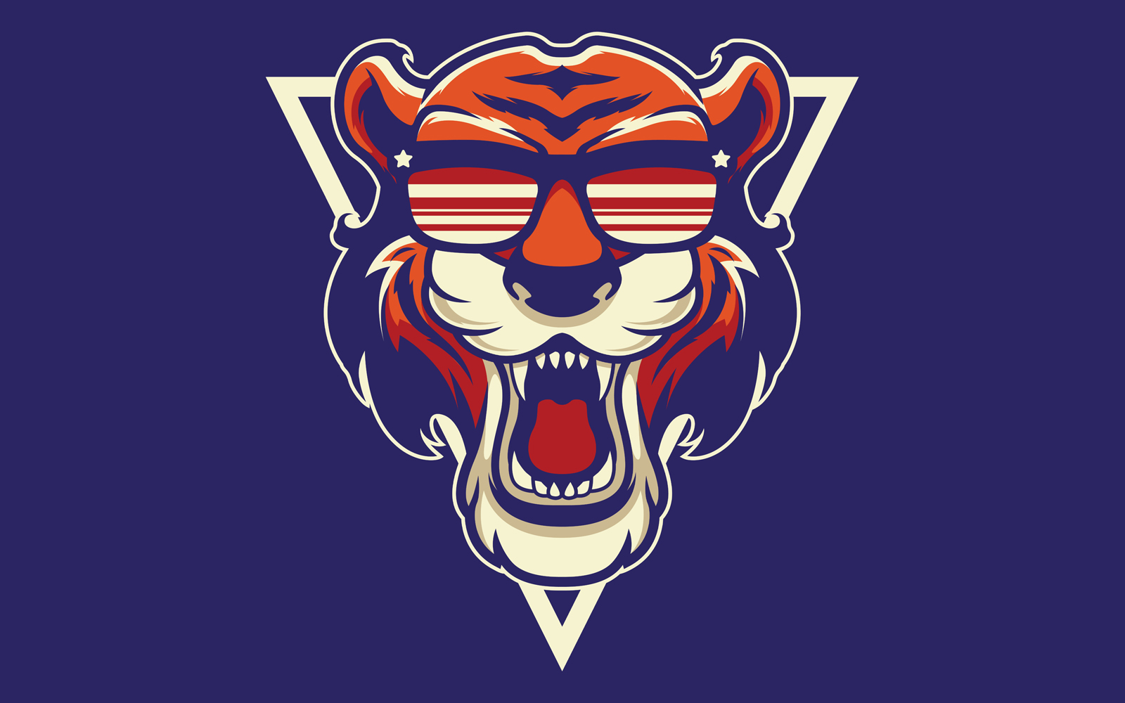 Cool Tiger Mascot - Illustration