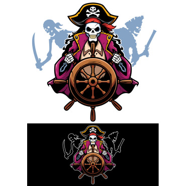 Pirates Skull Illustrations Templates 143789