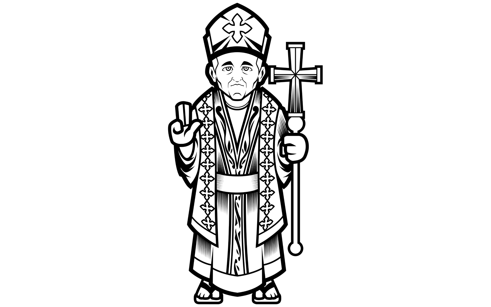 Bishop Line Art - Illustration