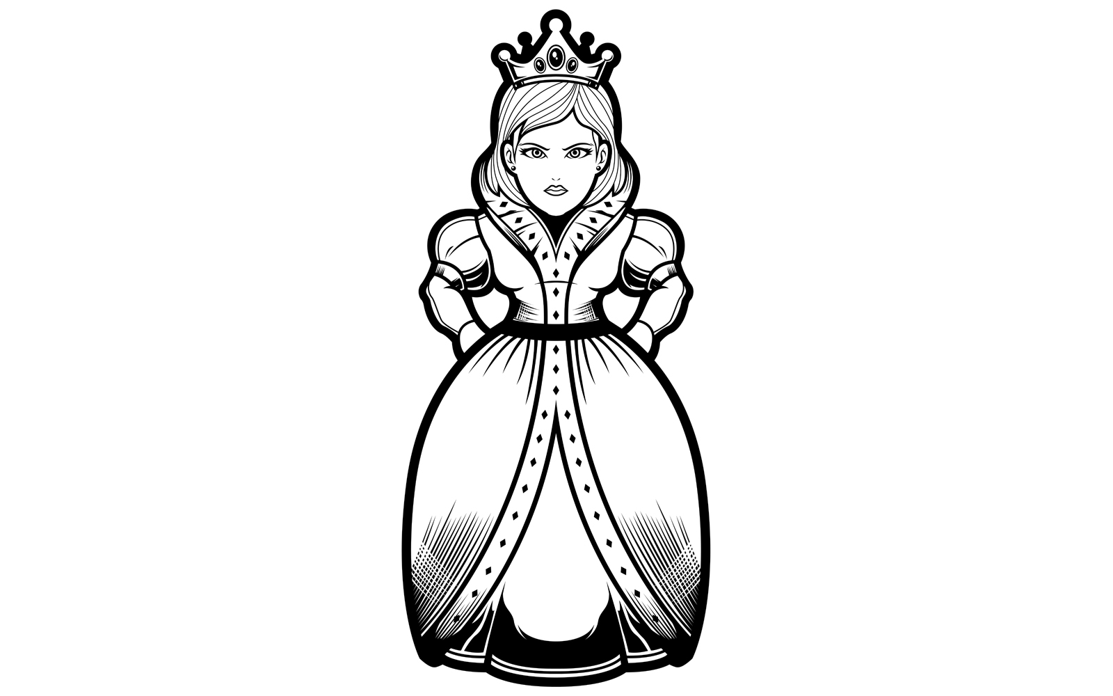 Queen Line Art - Illustration