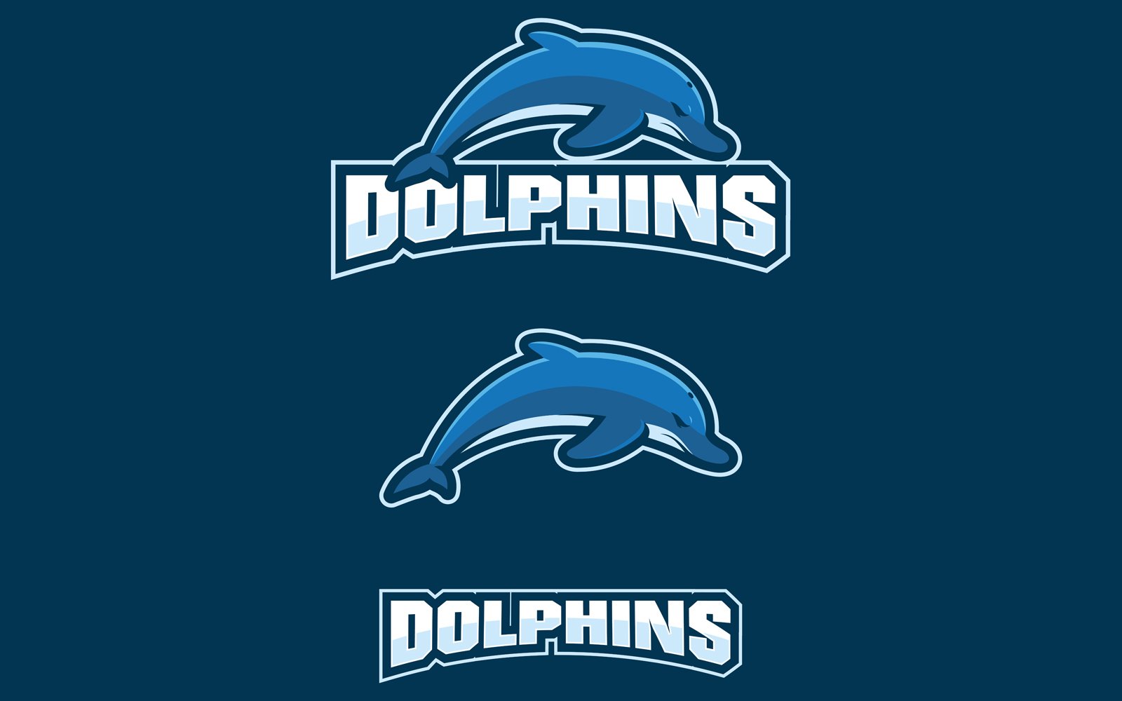 Dolphins Mascot - Illustration