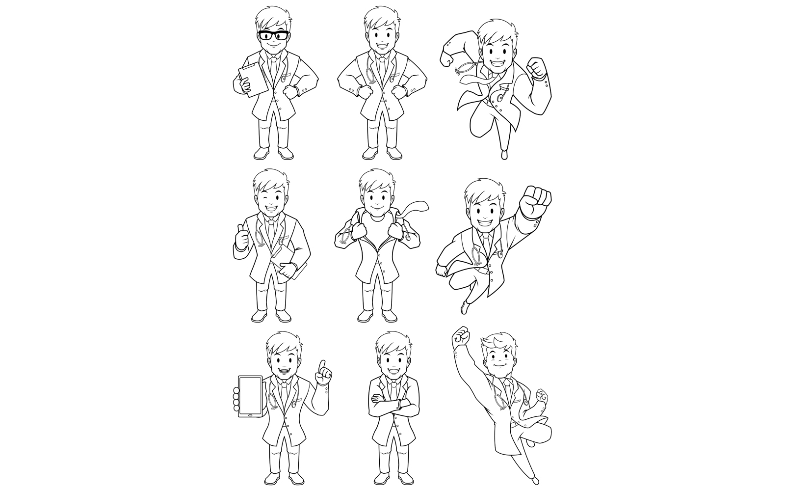 Doctor Line Art - Illustration