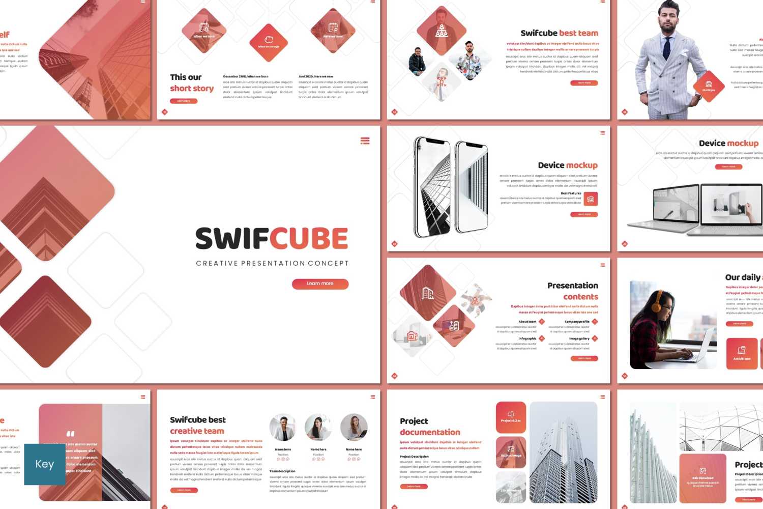 Swiftcube - Keynote template