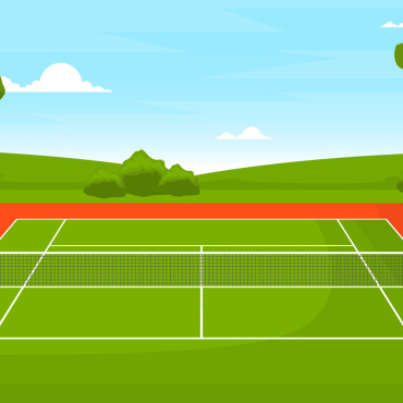 Tennis Court Illustrations Templates 144111