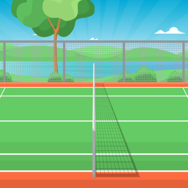 Tennis Court Illustrations Templates 144112