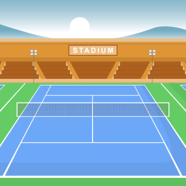 Tennis Court Illustrations Templates 144123