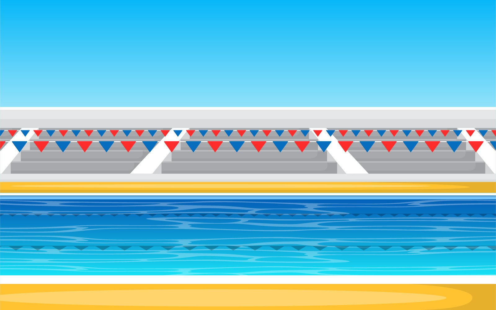 Outdoor Sport Swimming Pool - Illustration