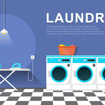 Laundromat Washing Illustrations Templates 144170