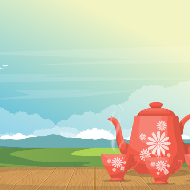 Tea Table Illustrations Templates 144200