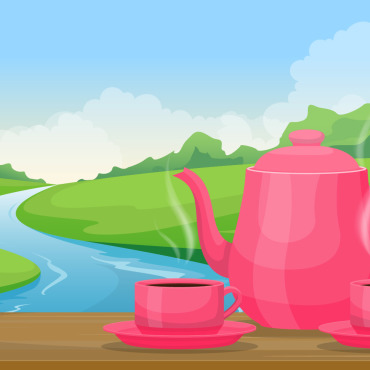 Cups Tea Illustrations Templates 144205