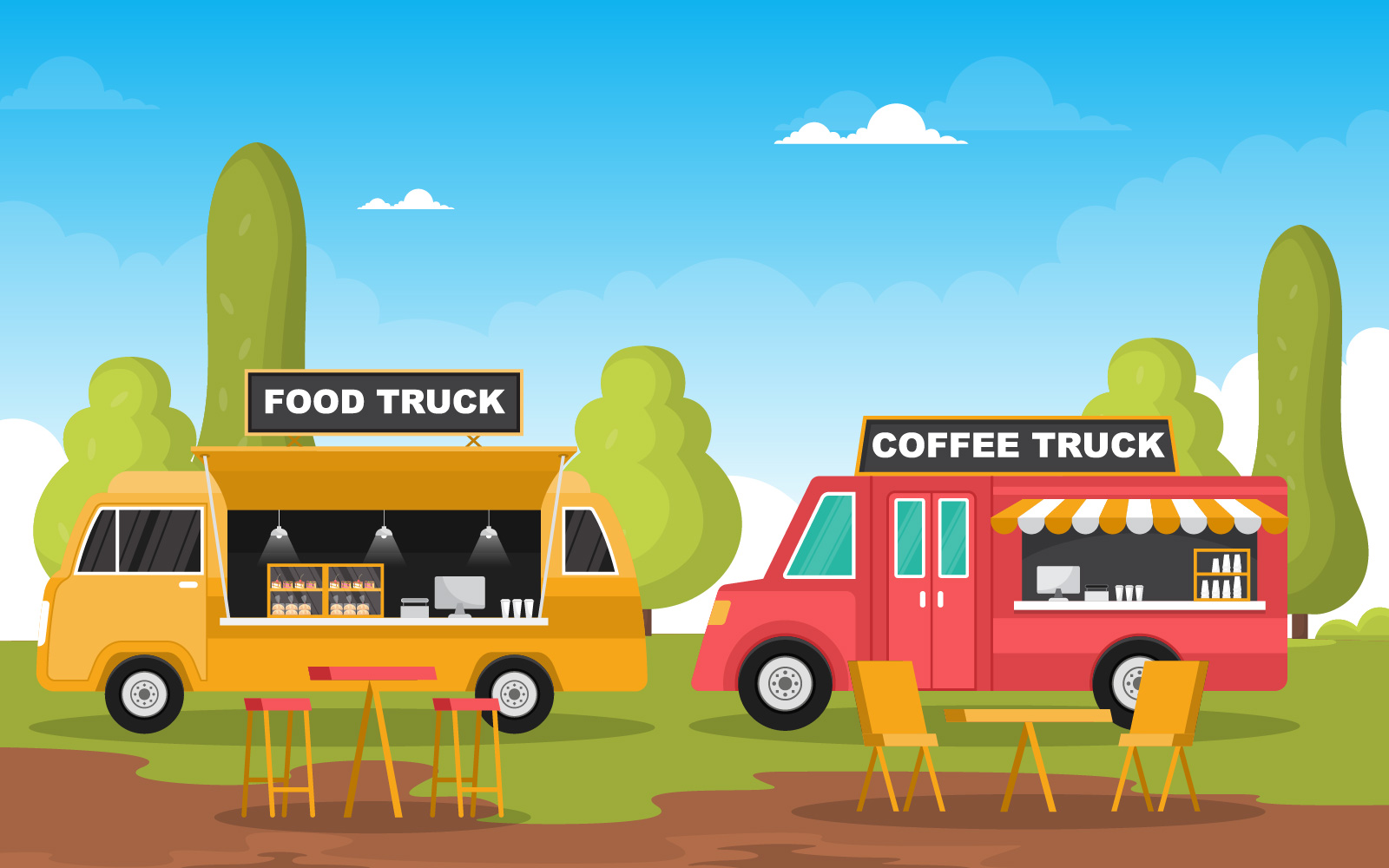 Food Truck Park - Illustration