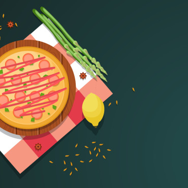Pizza Vegetables Illustrations Templates 144330