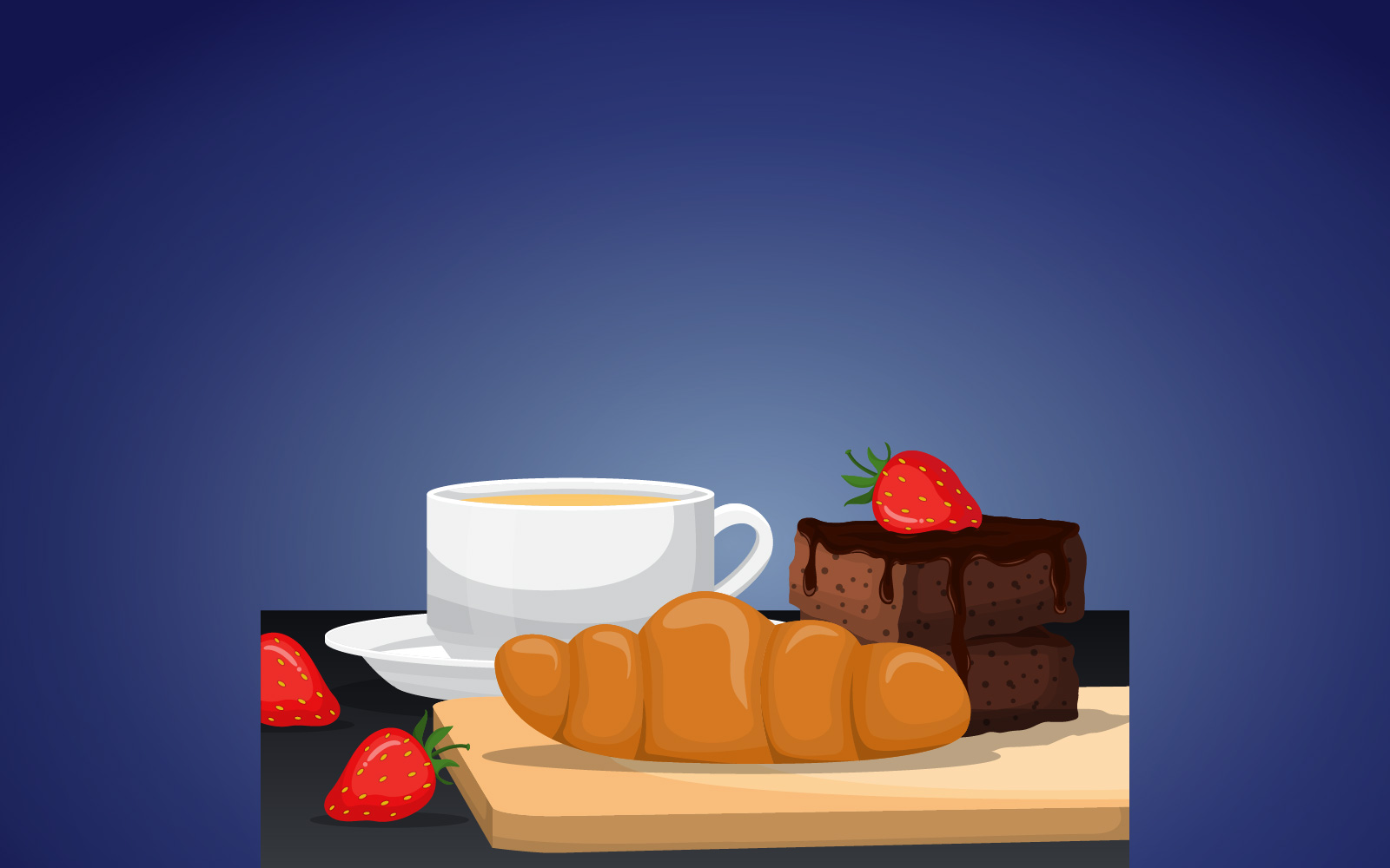 Bread Brownies Black Forest - Illustration