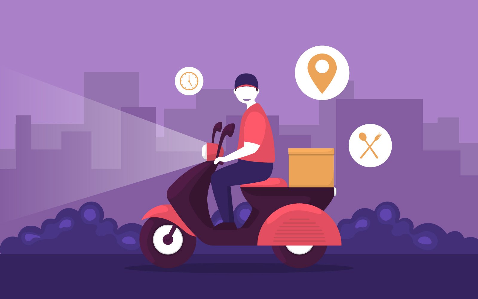 Food Delivery Service - Illustration