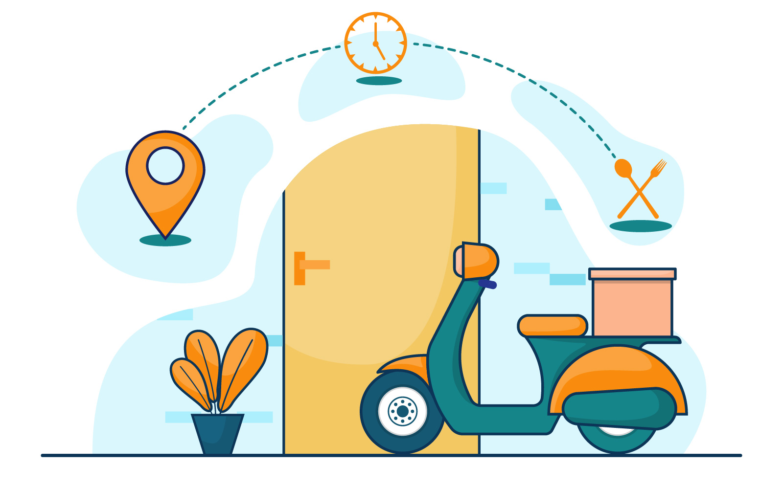 Scooter Delivery Service - Illustration