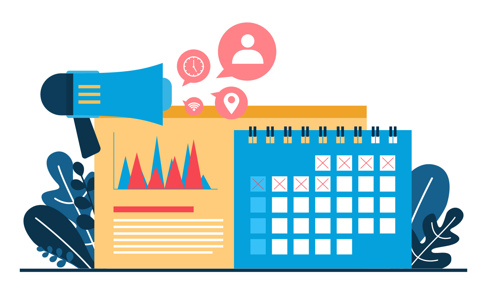 Calendar Marketing Mobile - Illustration