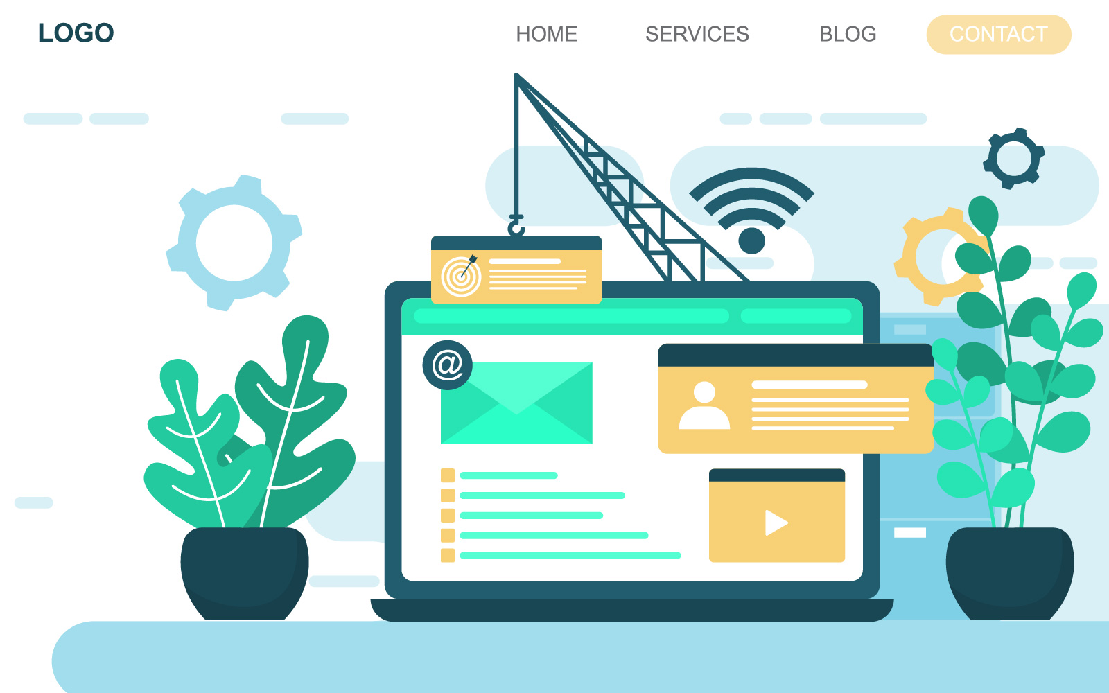 Create Build Website - Illustration