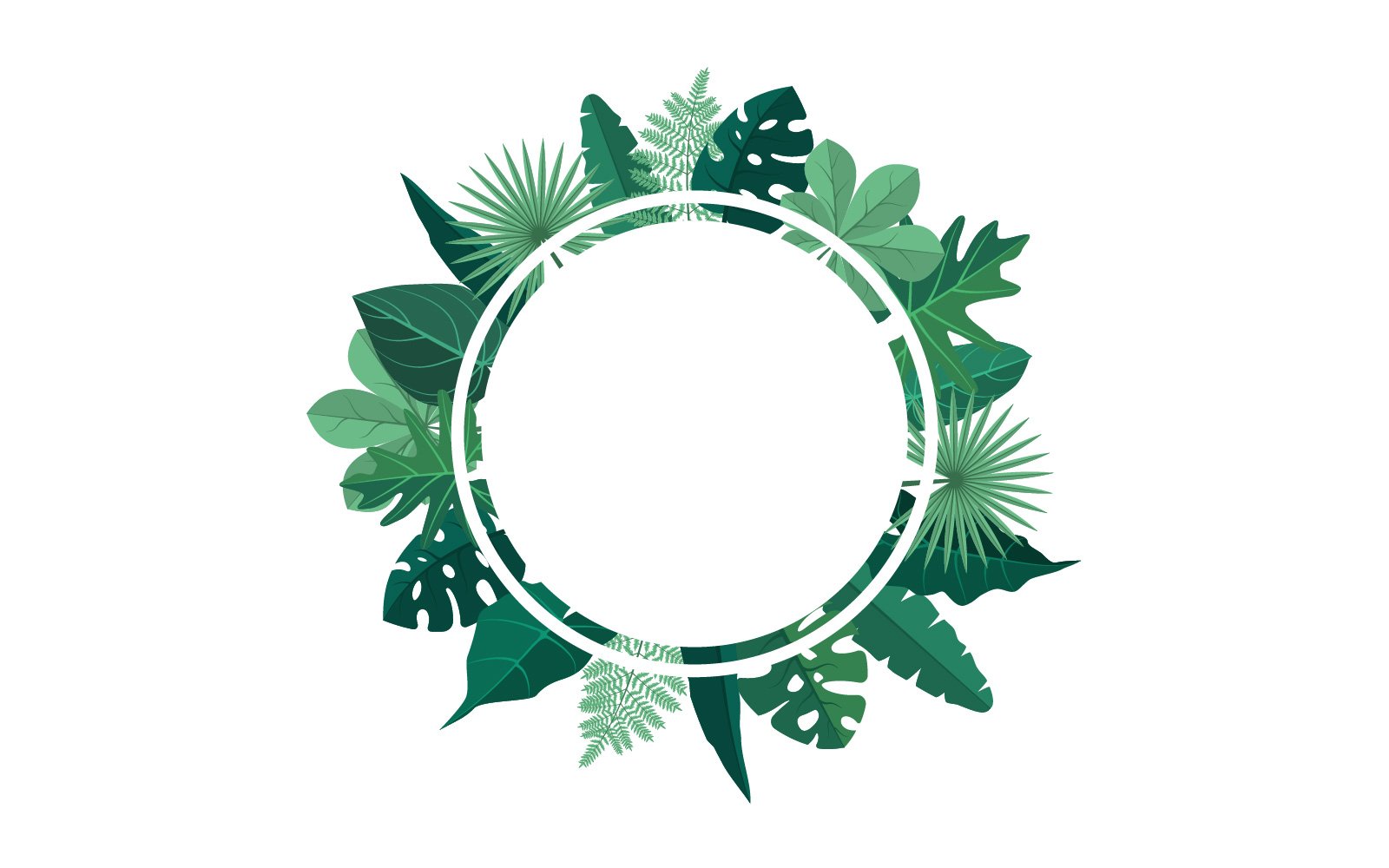 Tropical Circle Green - Illustration