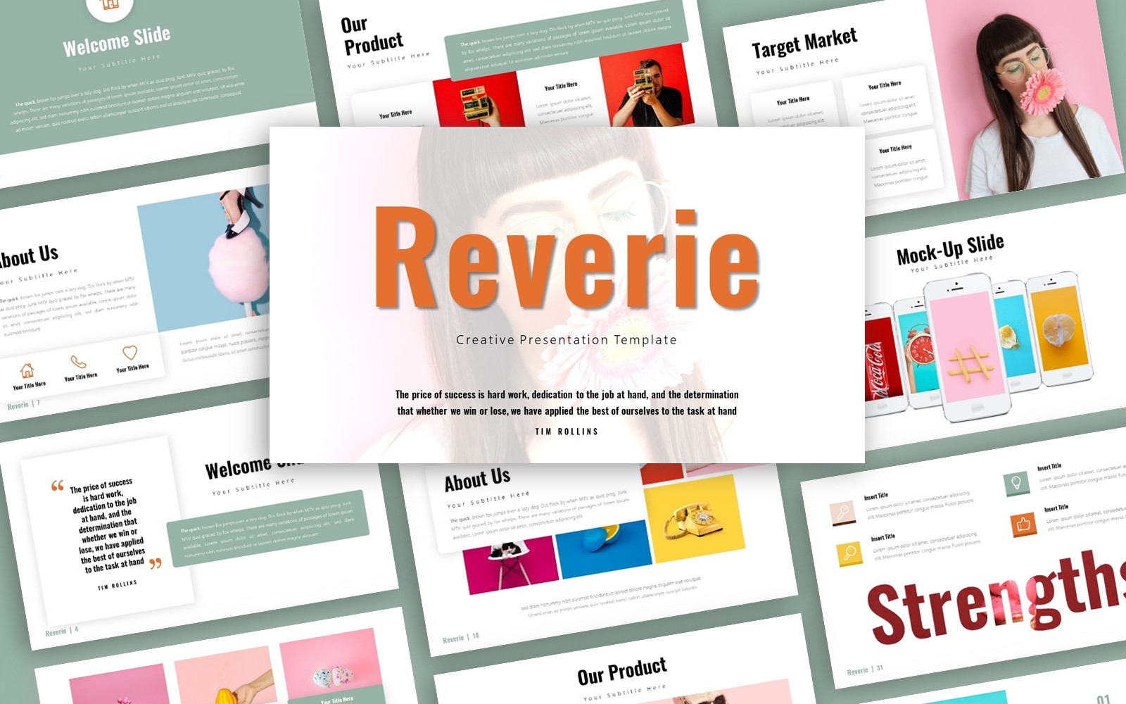 Reverie Creative Presentation PowerPoint template