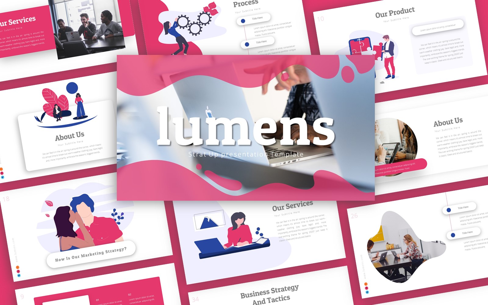 Lumens Startup Presentation PowerPoint template