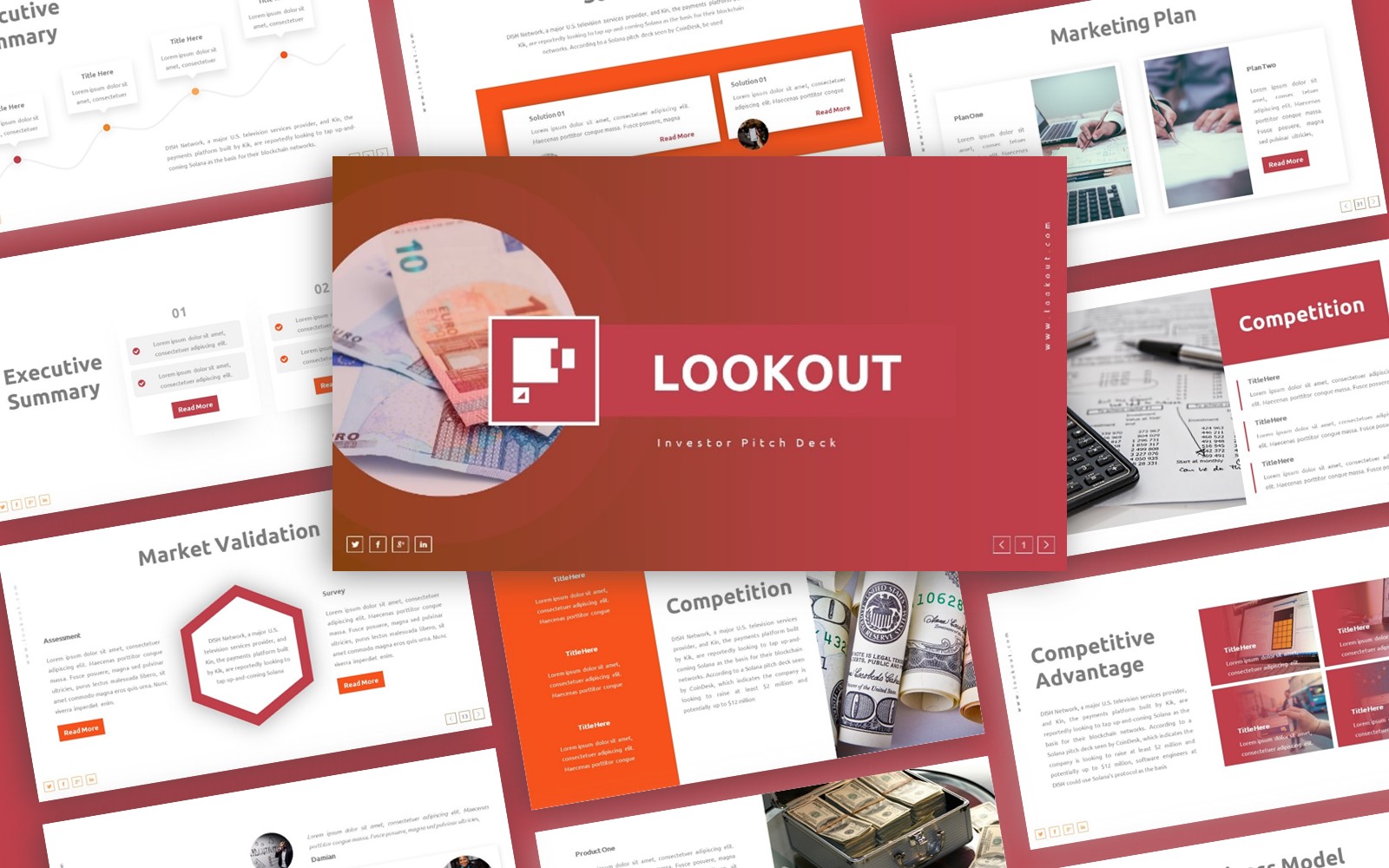Lookout Investor Pitch Deck  Presentation PowerPoint template