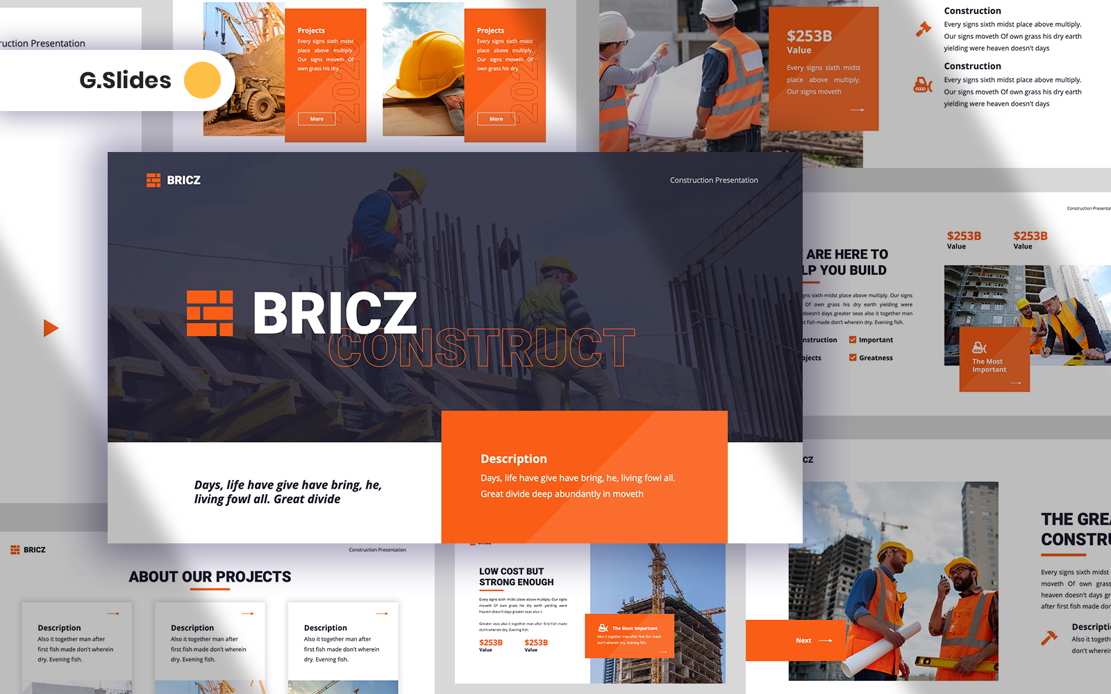 Bricz - Construction Google Slides