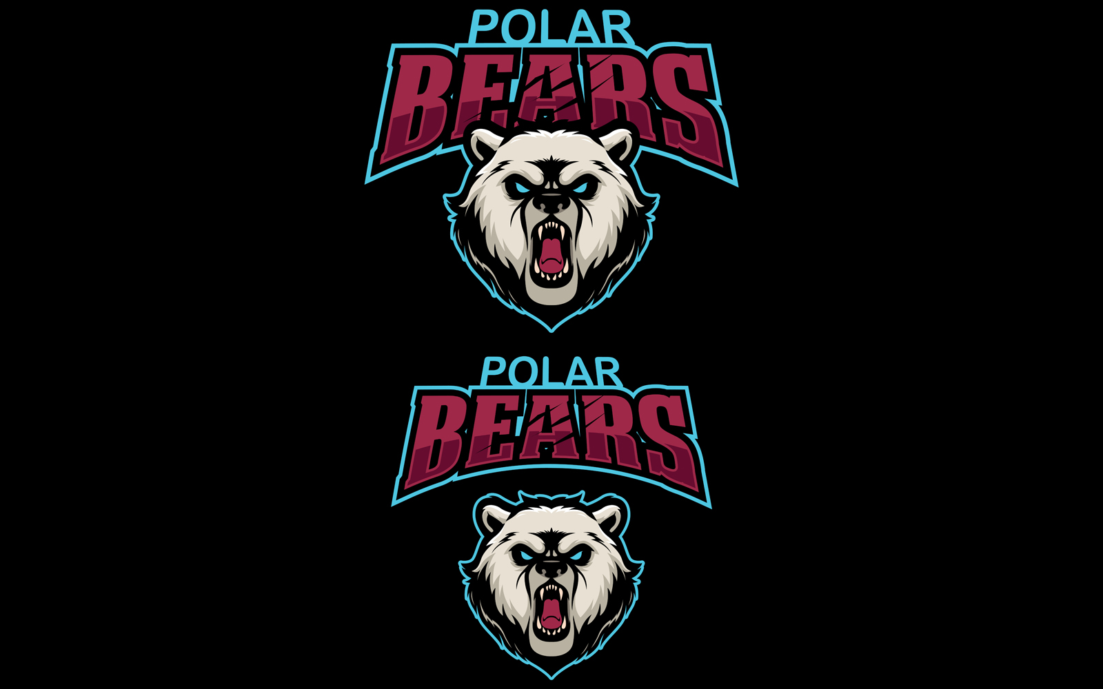 Polar Bears Mascot - Illustration