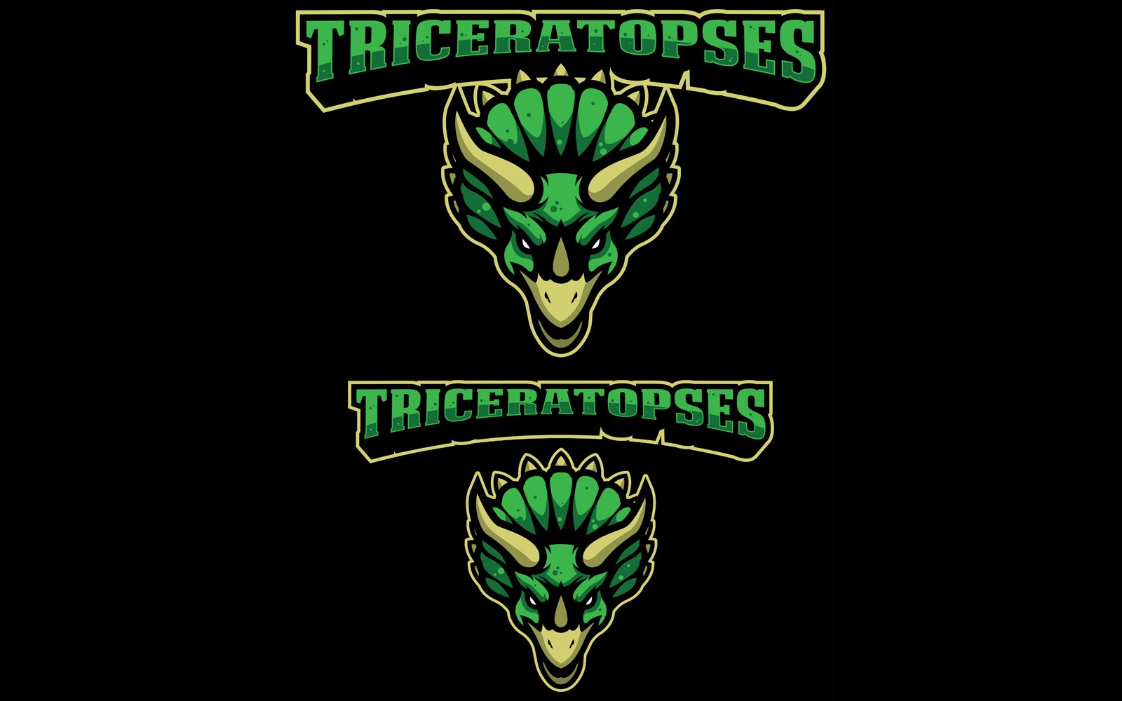 Triceratopses Mascot - Illustration