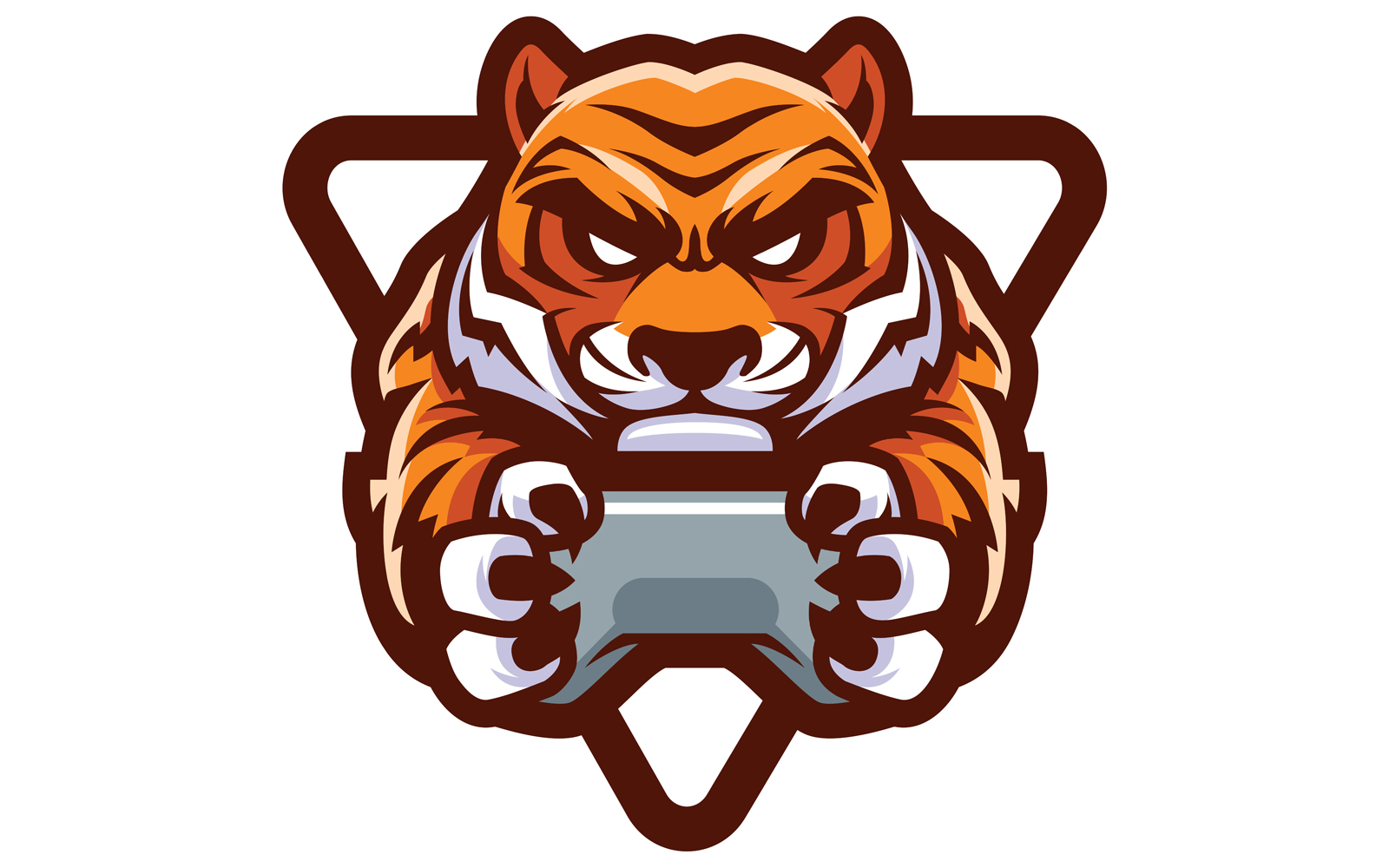 Tiger Gamer Mascot - Illustration