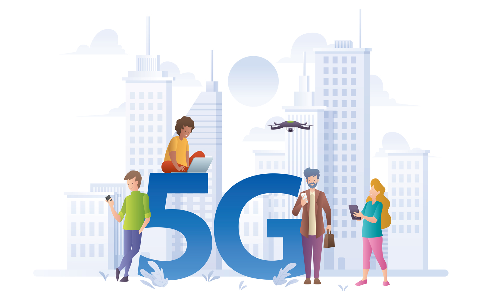 5G Flat Design - Illustration