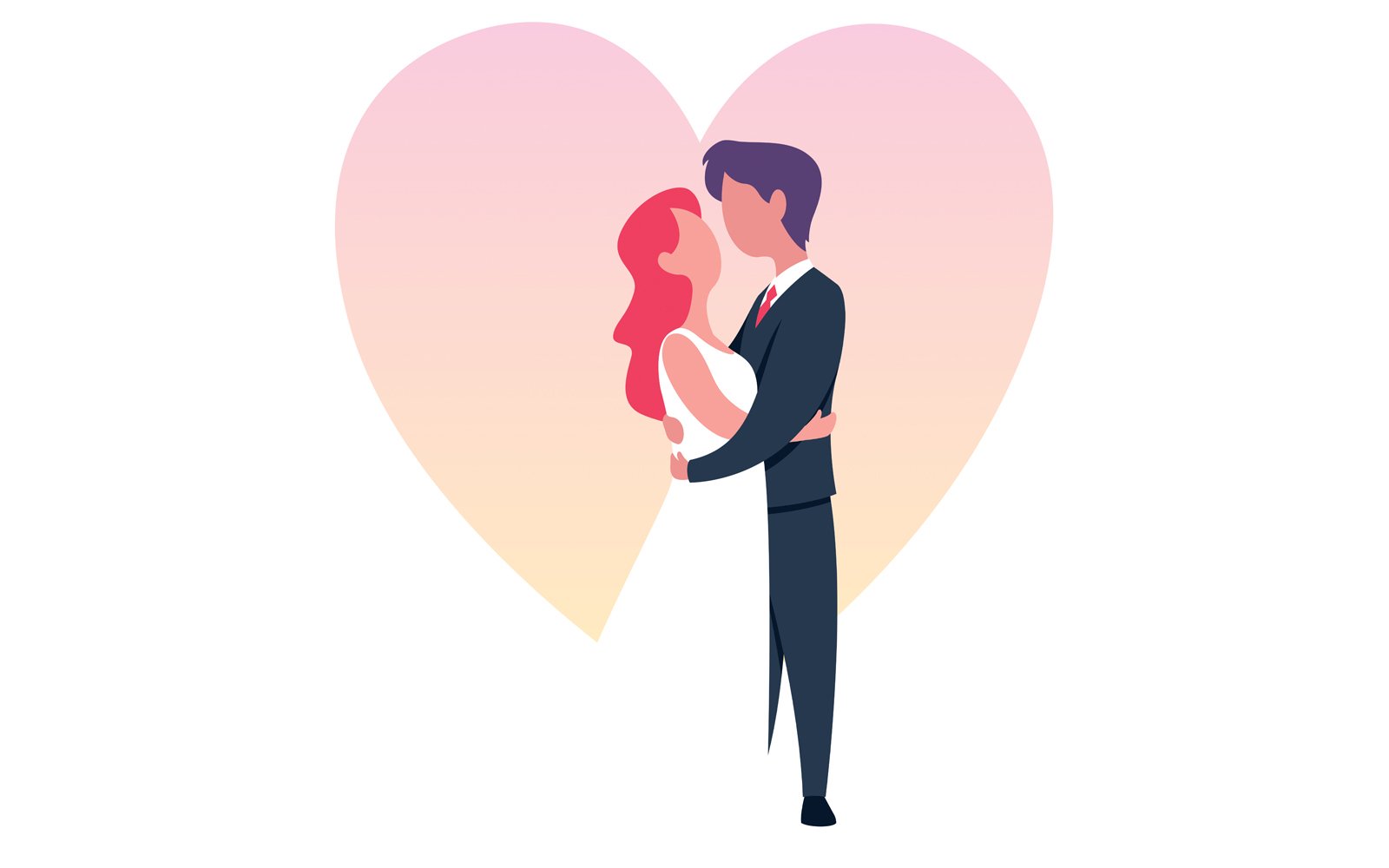 Groom and Bride - Illustration