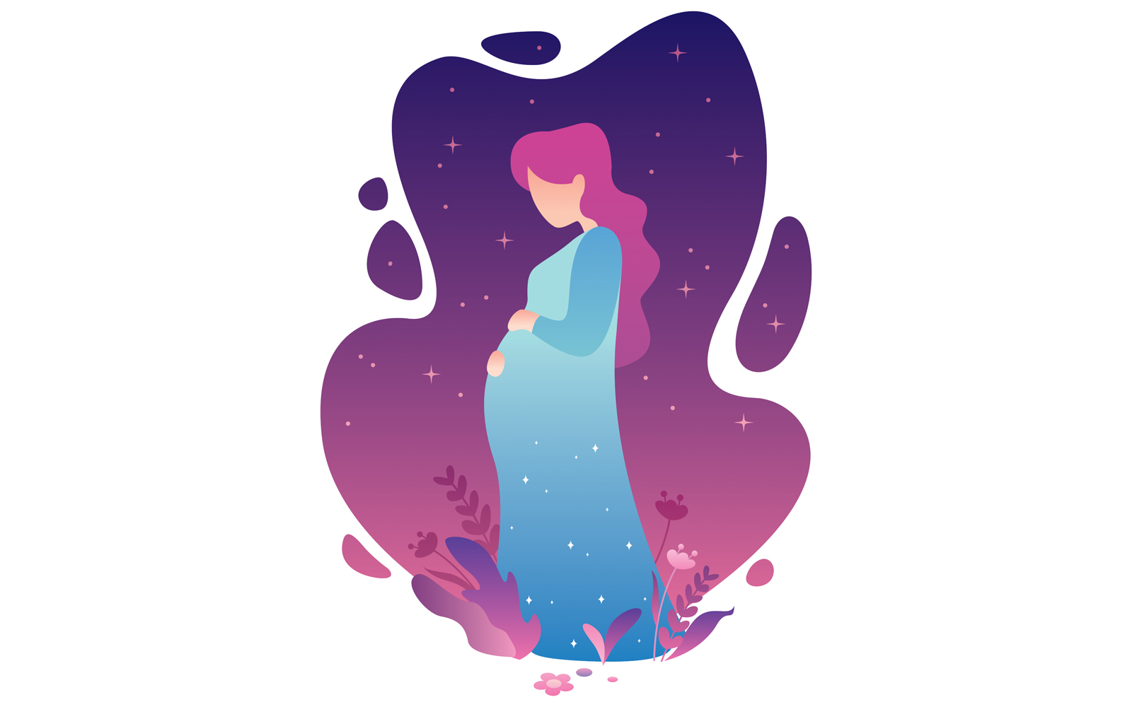 Pregnant Woman - Illustration