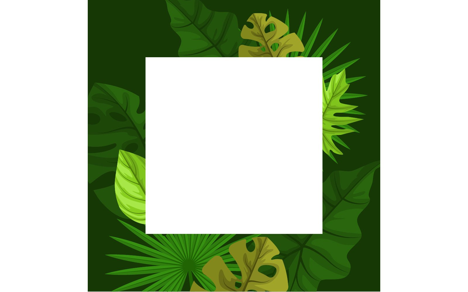 Square Green Border - Illustration