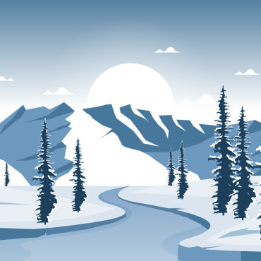 Snow Pine Illustrations Templates 144960