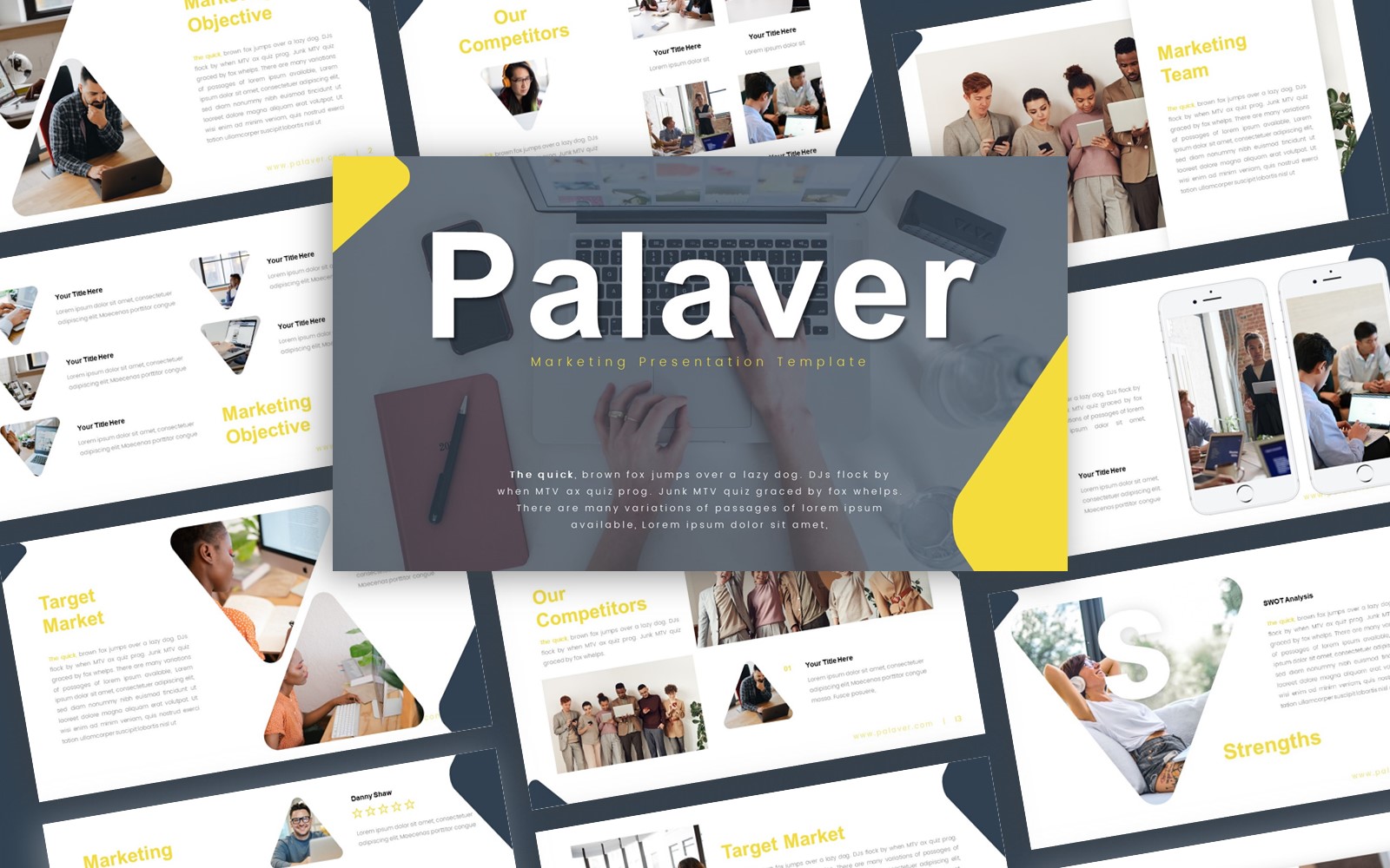 Palaver Marketing Presentation PowerPoint template