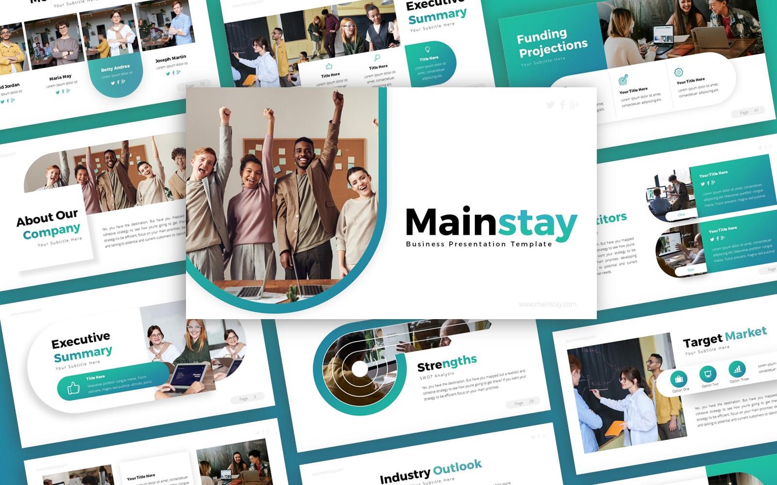 Mainstay Business Presentation PowerPoint template