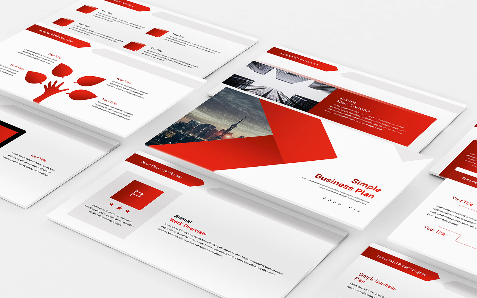 Simple Business Plan PowerPoint template