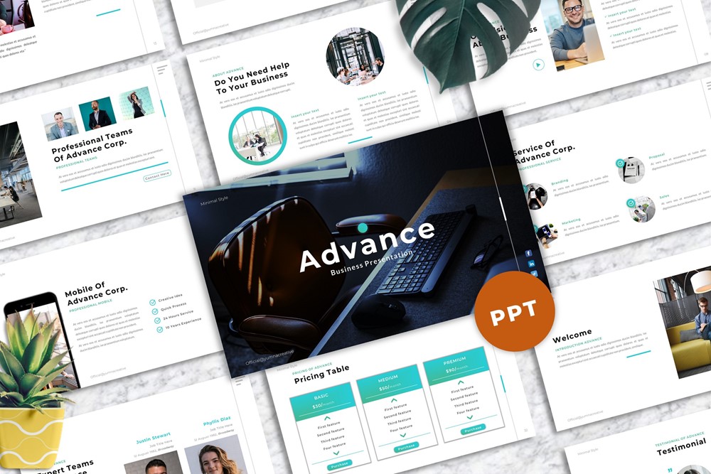 Advance - Business PowerPoint template