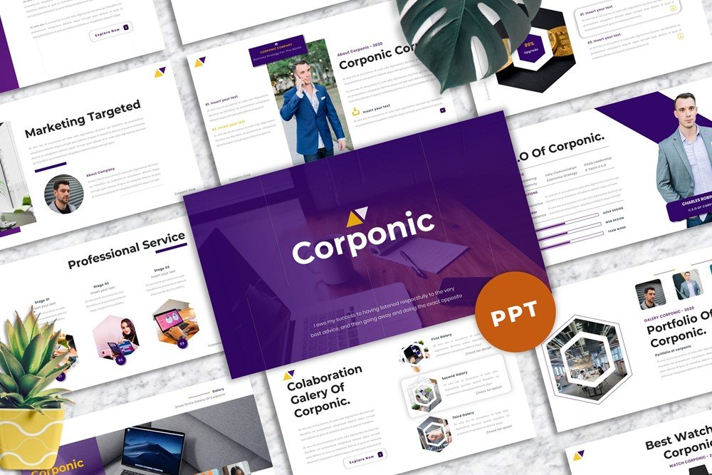 Corponic - Business PowerPoint template