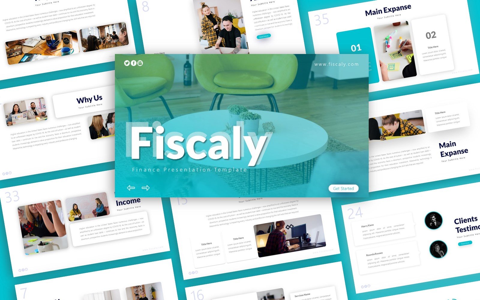Fiscaly Finance Presentation PowerPoint template